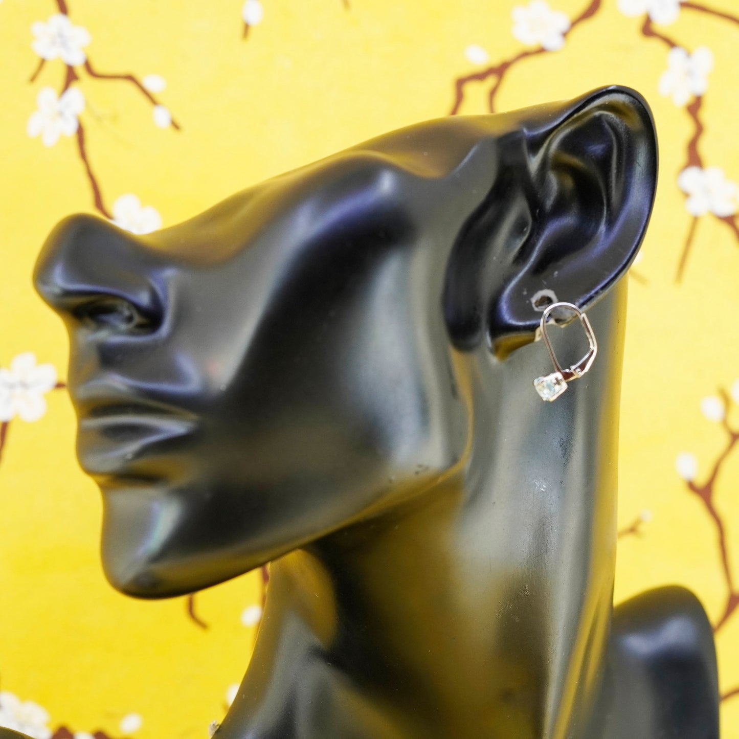 vintage Sterling 925 silver earrings with cz