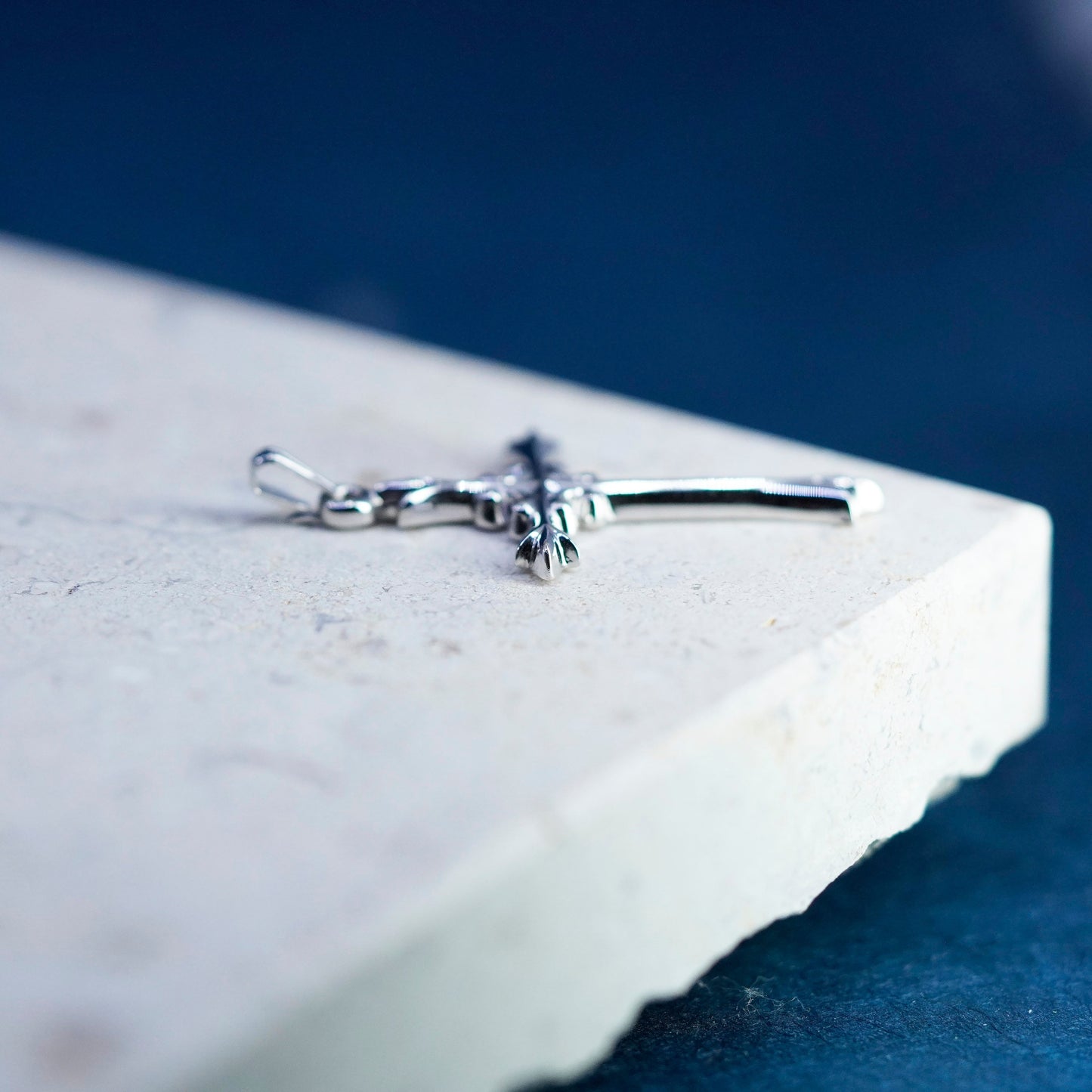 Vintage Sterling silver handmade pendant, 925 cross