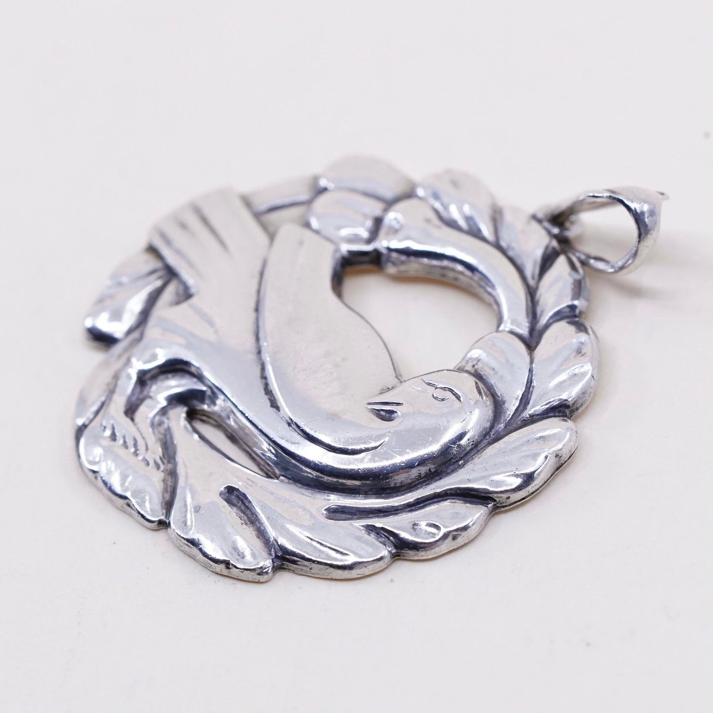 Vintage norseland Sterling 925 Silver handmade Georg Jensen Danish Dove pendant
