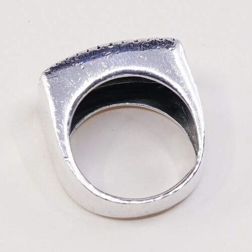 Sz 6.25, Vintage Handmade Sterling 925 Silver W/ Turquoise Ring, Southwestern