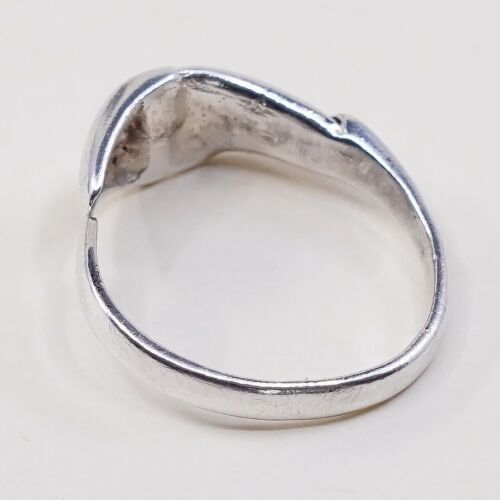 Size 6.5, Vtg Sterling Silver Handmade Ring, Mexico 925 Modern Minimalist Band