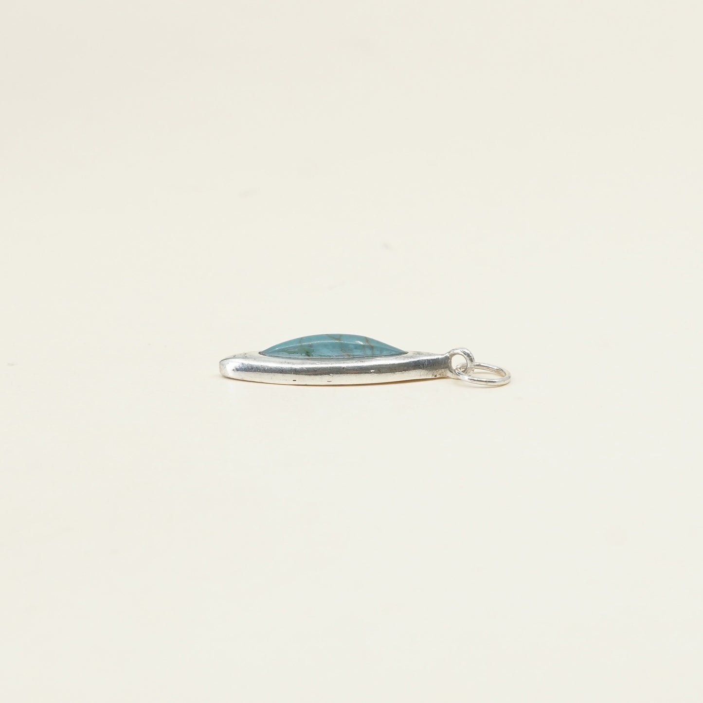 VTG mexico sterling silver handmade pendant, 925 turquoise