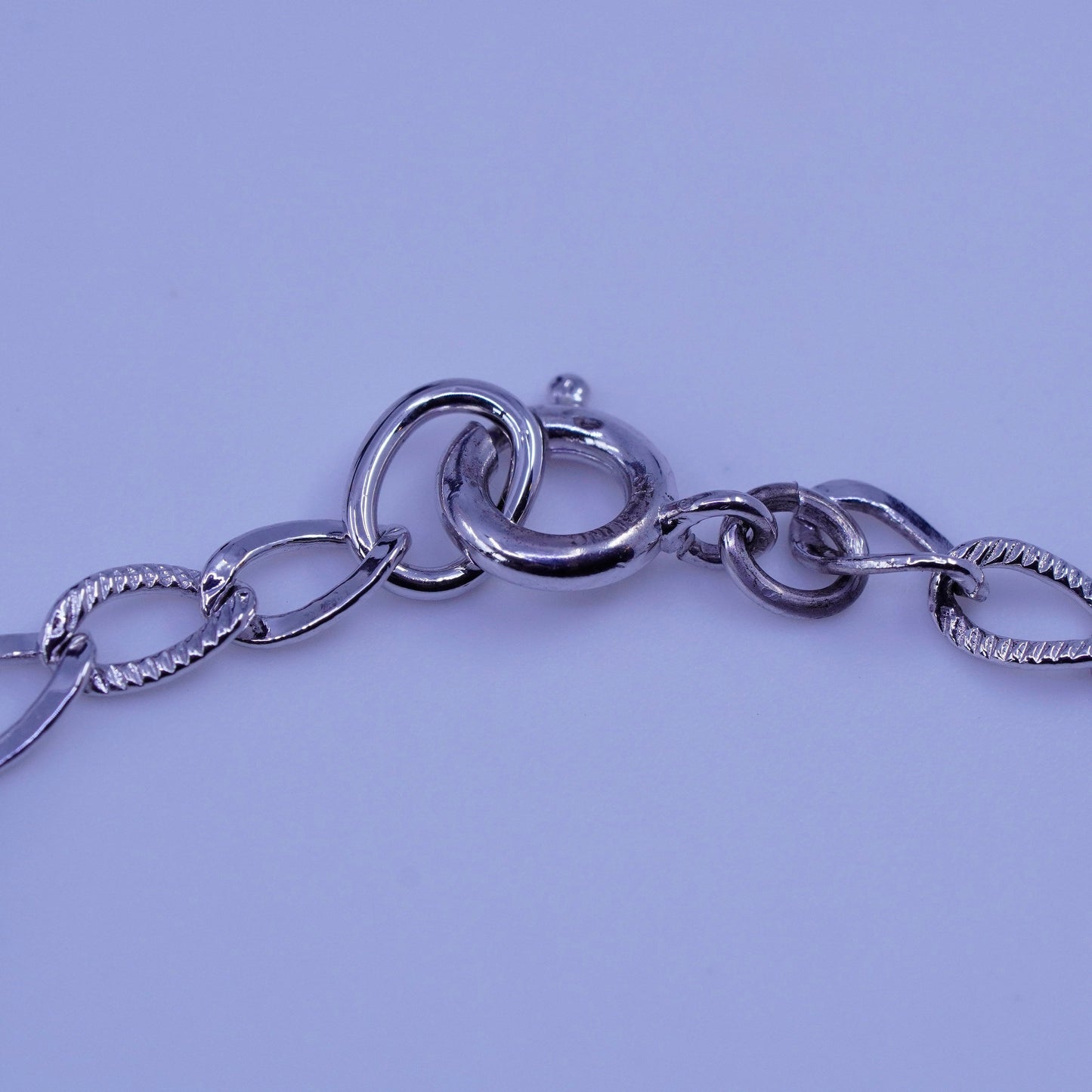 6.75”, Sterling 925 silver handmade bracelet, men’s curb chain with star charm