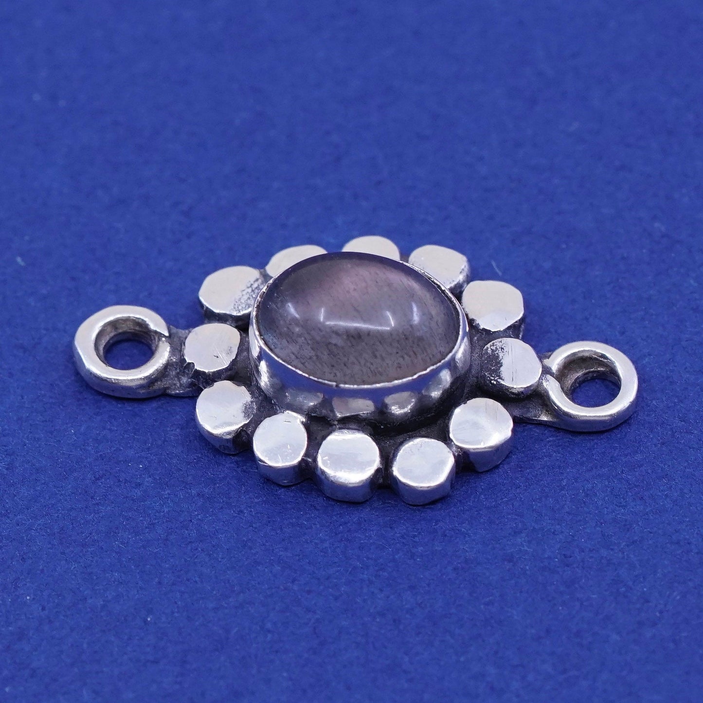 Vintage Sterling 925 silver handmade pendant with moonstone