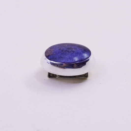 Native American sterling 925 silver handmade pendant with sodalite