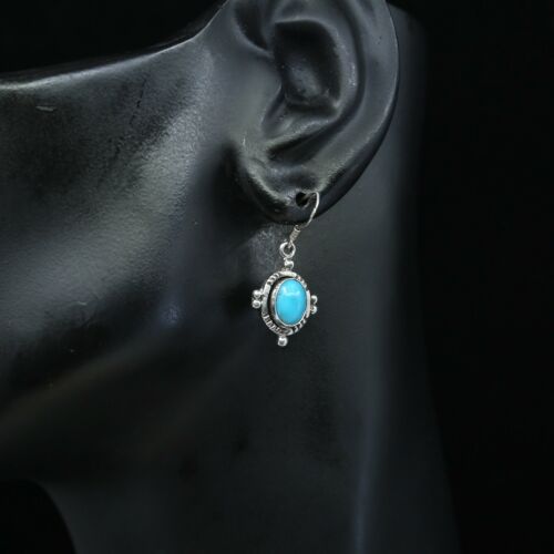 Amazing handmade Sterling Silver earrings, 925 Turquoise Dangles