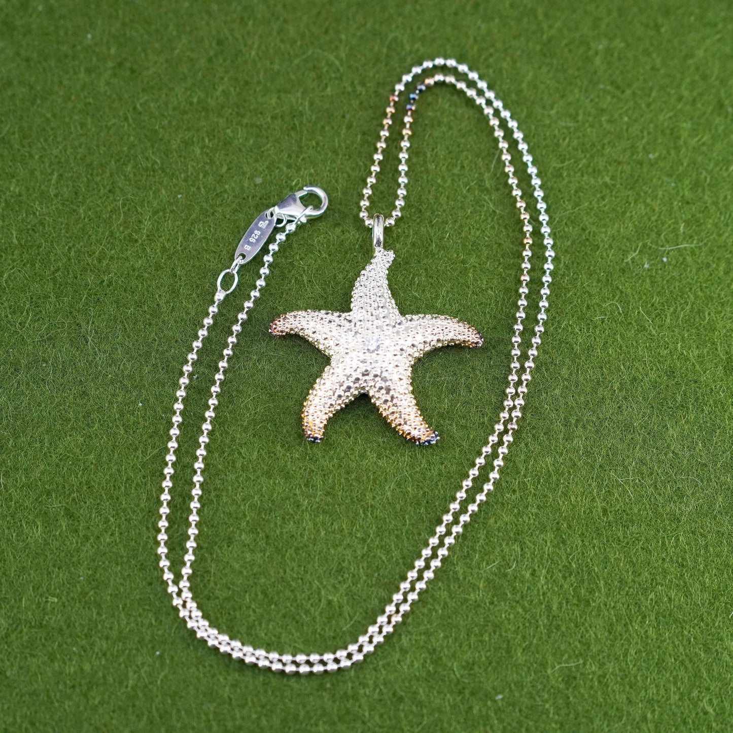 17”, Thomas Sabo jewelry, sterling silver 925 necklace, bead starfish pendant