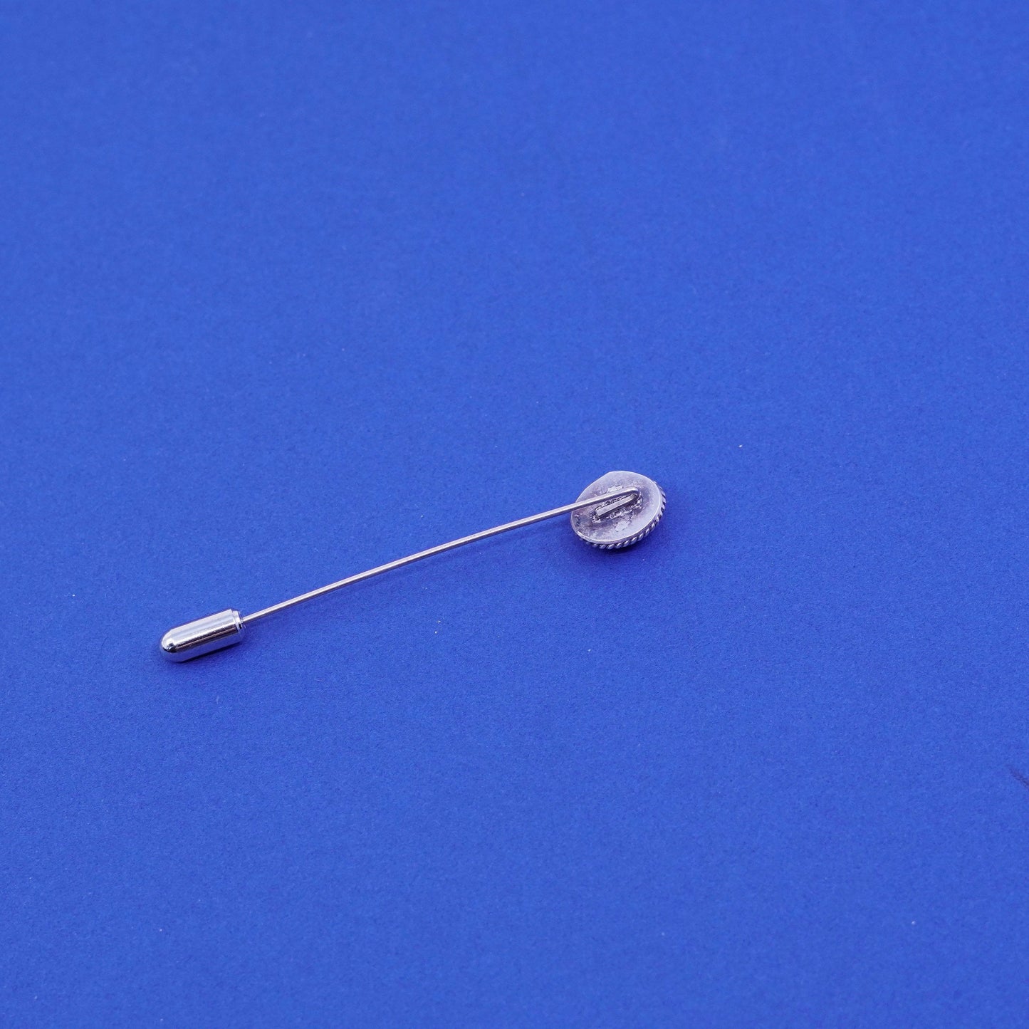 Vintage sterling silver handmade 925 golden tiger eye pin