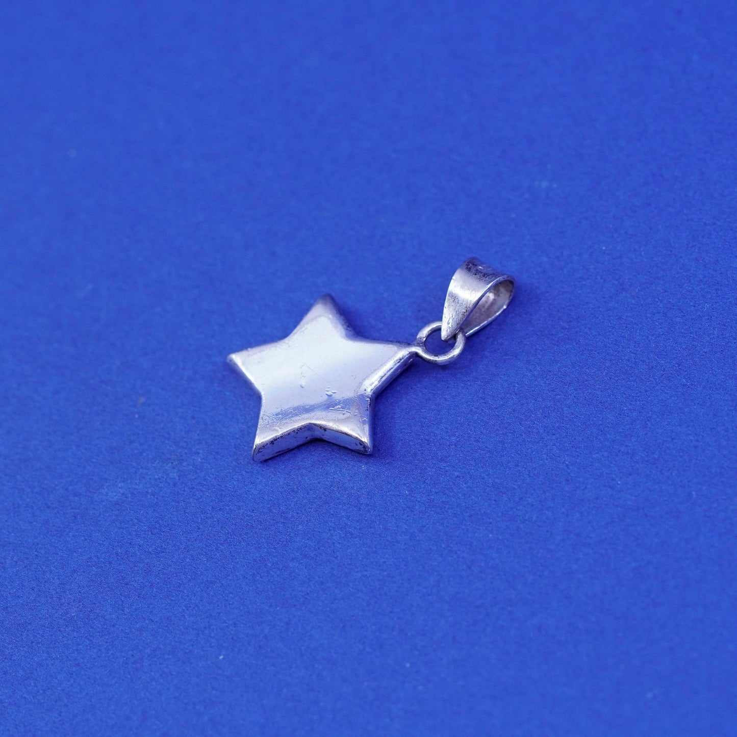 Vintage Sterling silver handmade pedant 925 star tag charm