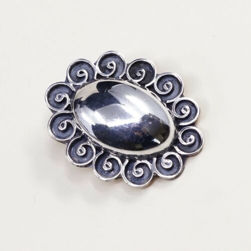 VINTAGE Mexico Handmade Sterling Silver, Solid 925 CLIP ON EARRINGS W Beads