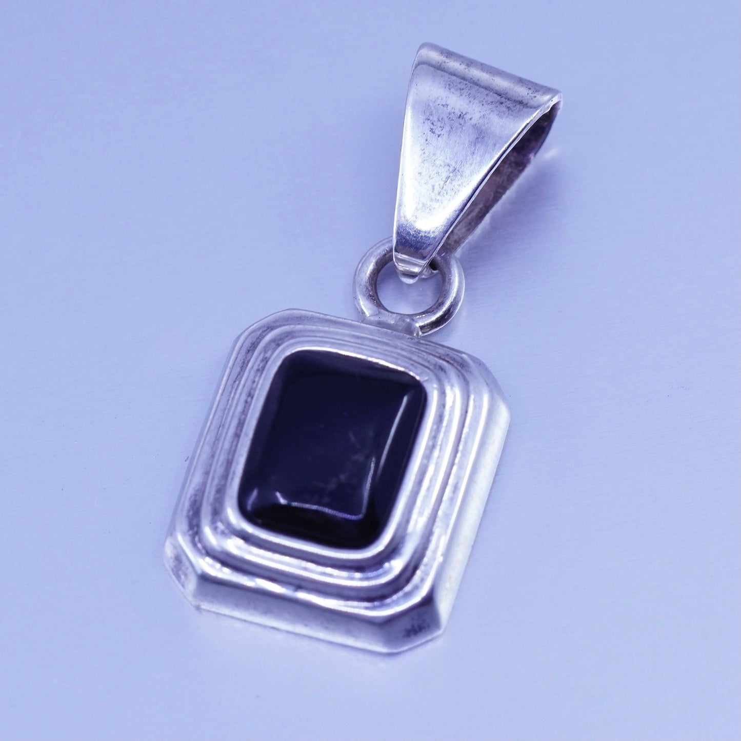 vtg silpada handmade sterling 925 silver pendant with rectangular black onyx