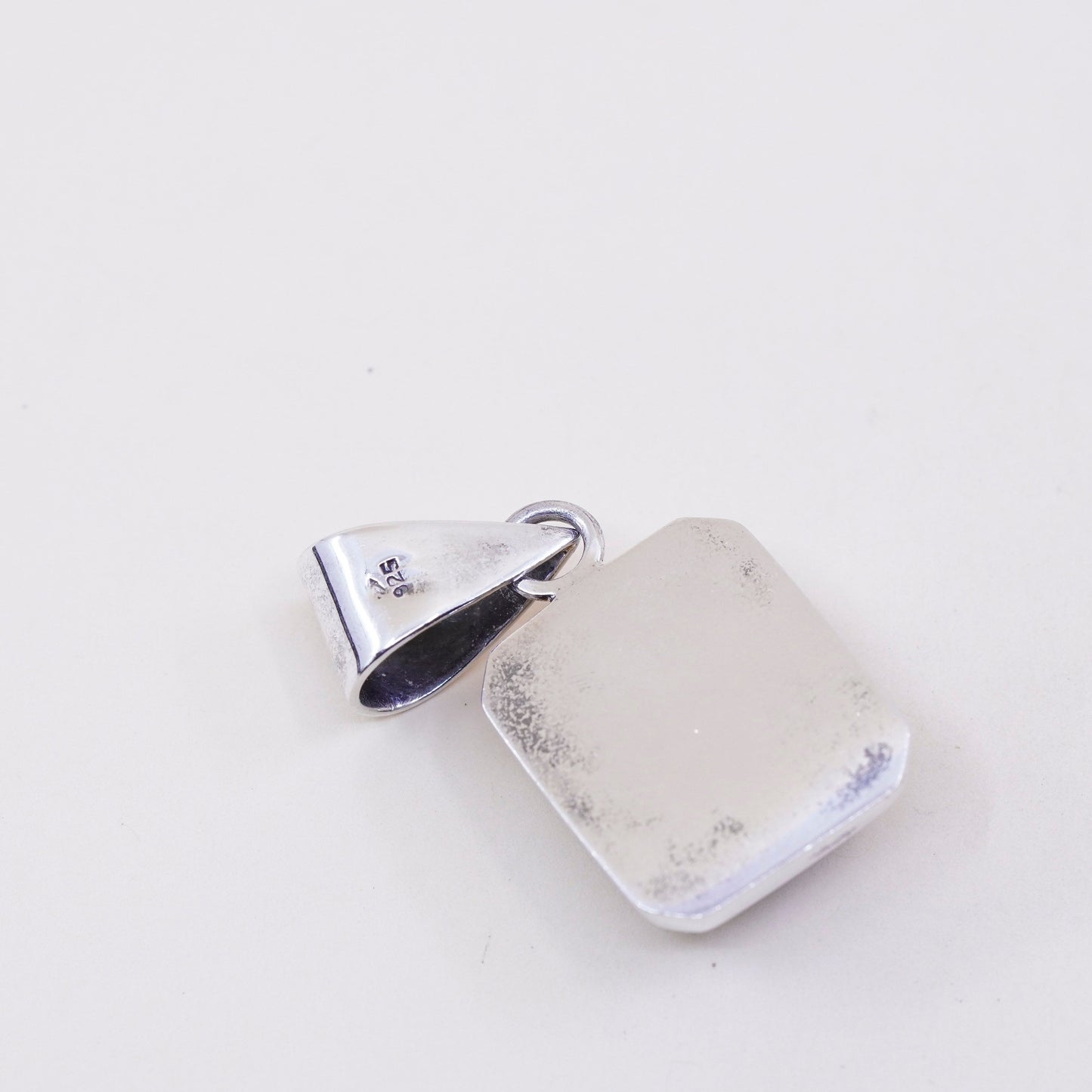 mexico silpada handmade sterling 925 silver pendant with rectangular black onyx