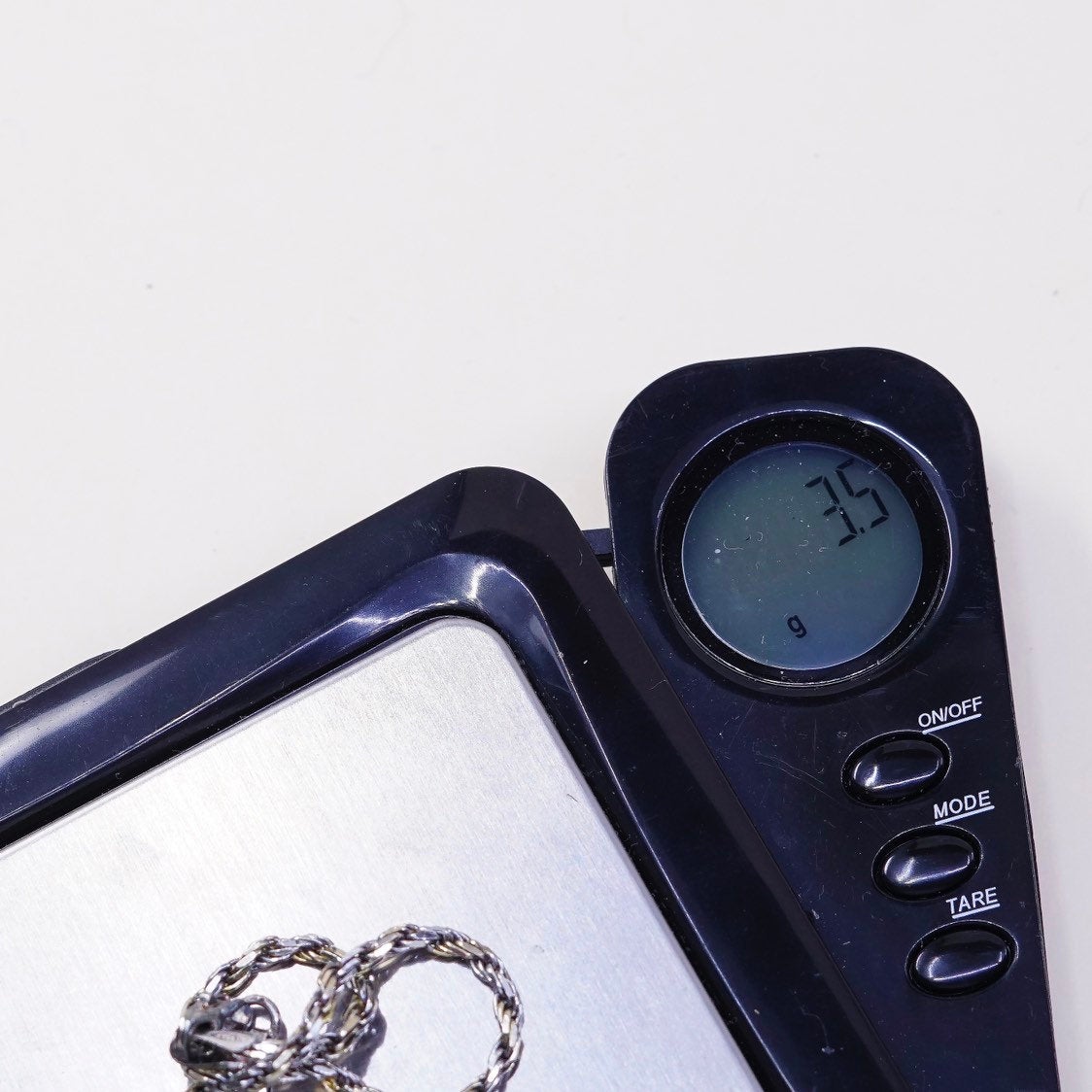 7.25", 2mm, VTG italy sterling 925 silver Italy rope chain bracelet