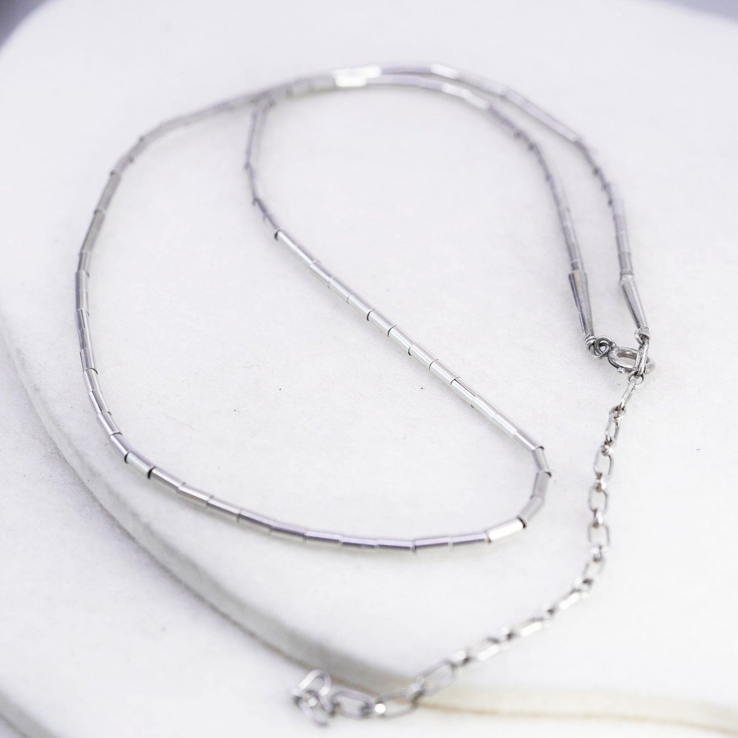 20+3”, Vintage liquid Sterling silver necklace, Native American handmade chain