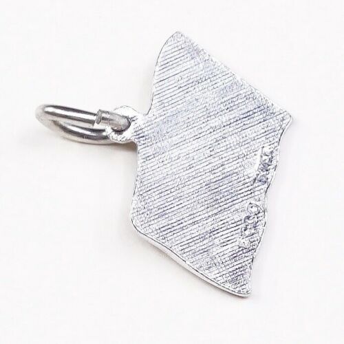 Vintage Sterling Silver Enamel Pendant, Solid 925 Silver Canada Flag Charm