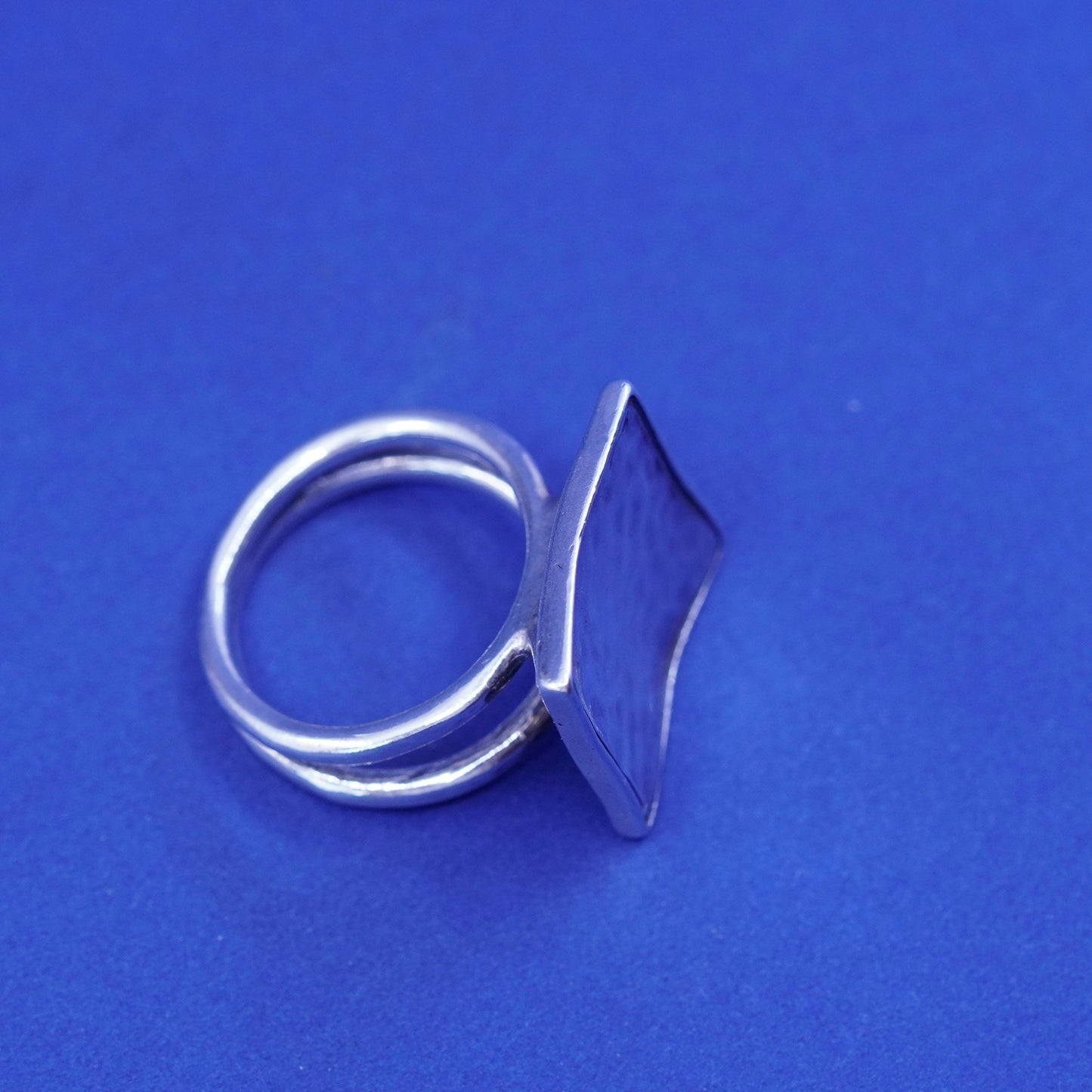 Size 9, vintage silpada Sterling silver handmade ring, hammered 925 square Ring