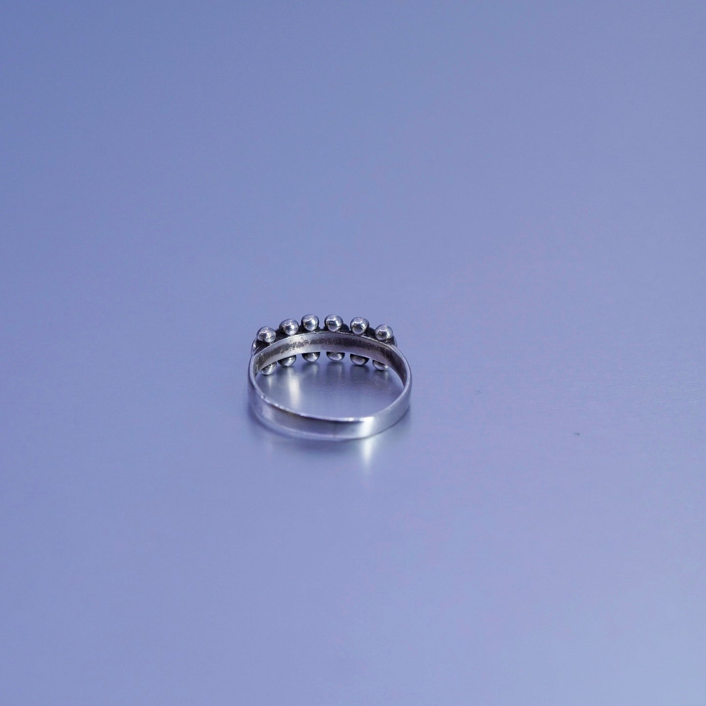 Size 6, Native American navajo Sterling 925 silver handmade ring with turquoise