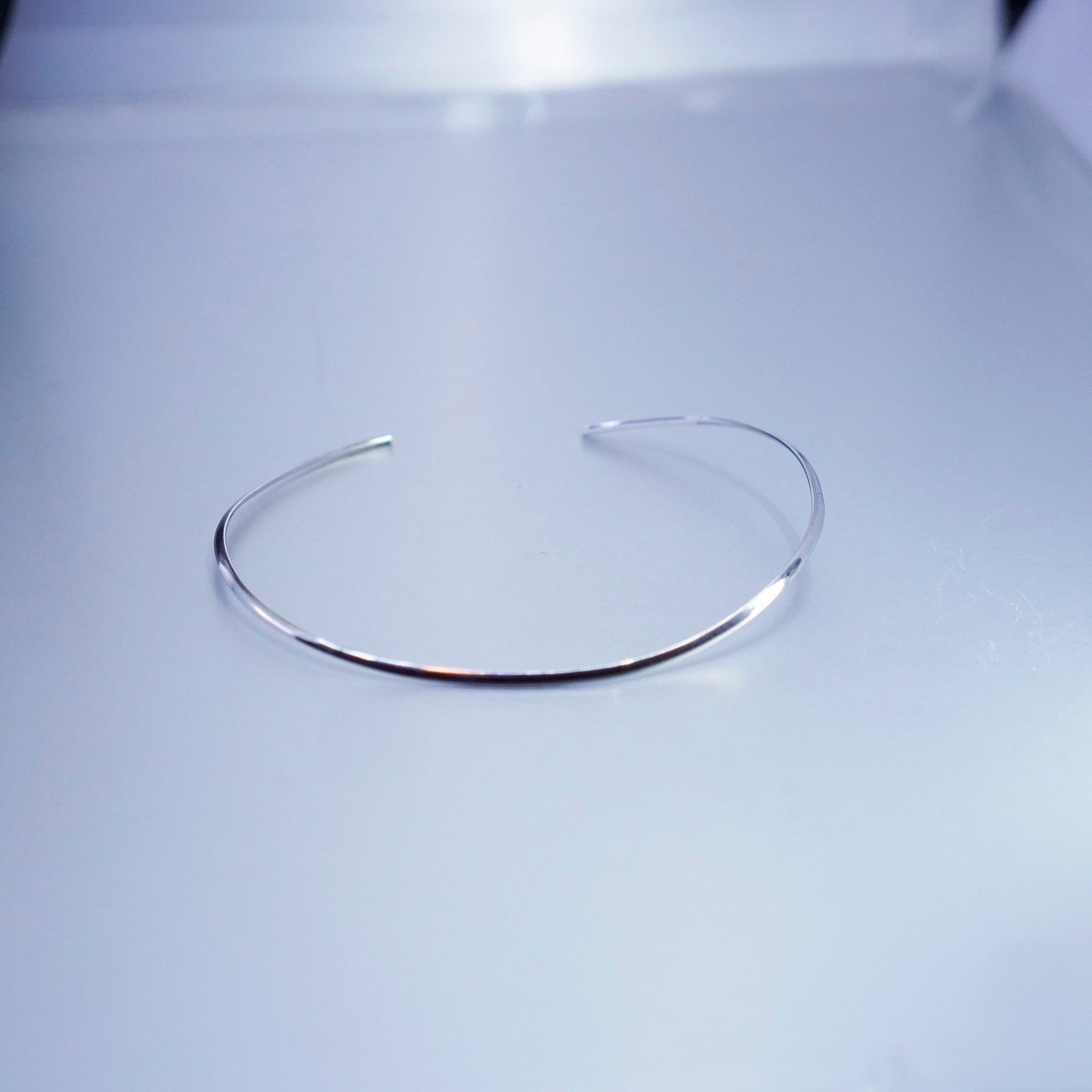 13”, vintage Italy Sterling 925 silver handmade choker collar necklace