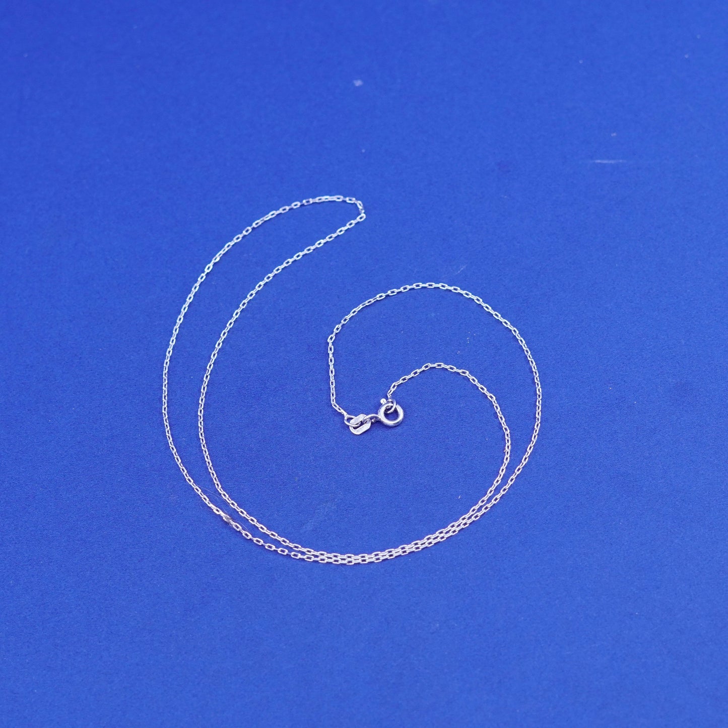 18”, 1mm, vintage Sterling silver handmade necklace, 925 circle chain