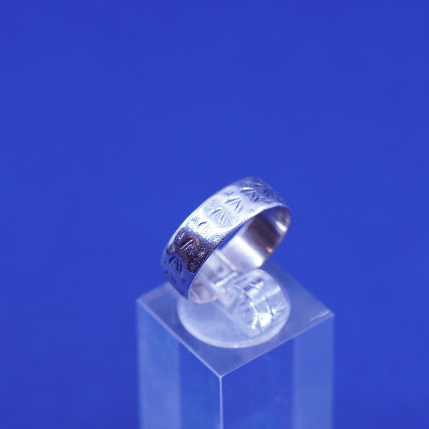 Size 6, Native American Sterling silver handmade ring, southwestern 925 band