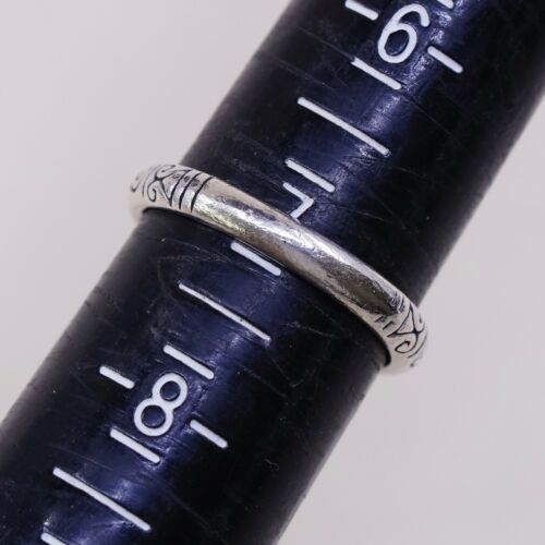 Sz 7 Vtg Brighton Sayan Sterling Silver Handmade Ring, 925 Band W/ Swirly