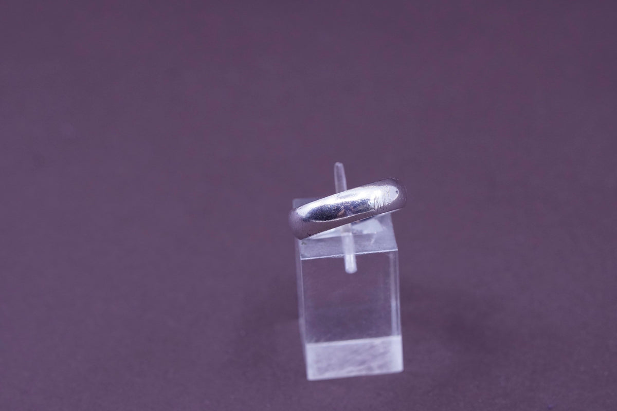 Size 8.5, vintage sterling silver handmade ring, 925 wedding band