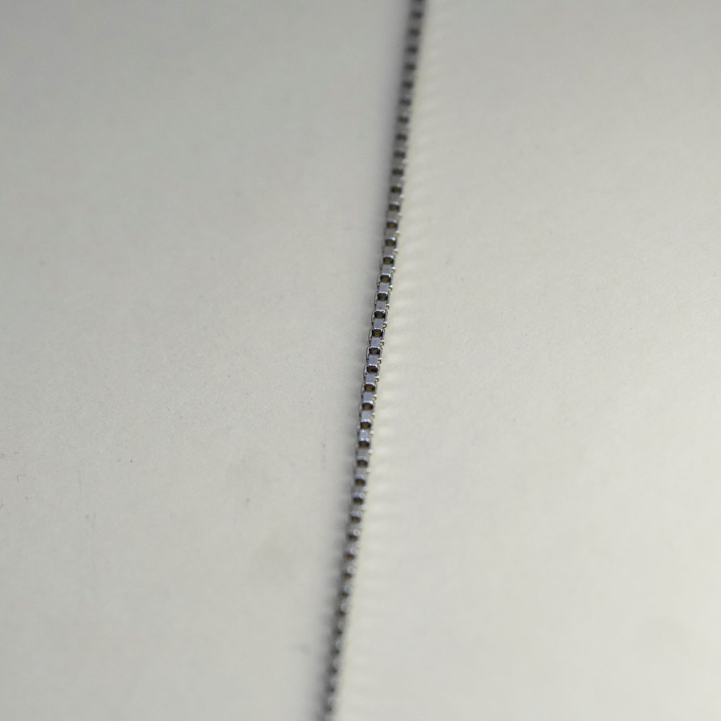 30”, 1.4mm, Vintage sterling silver Italy 925 silver box chain, necklace