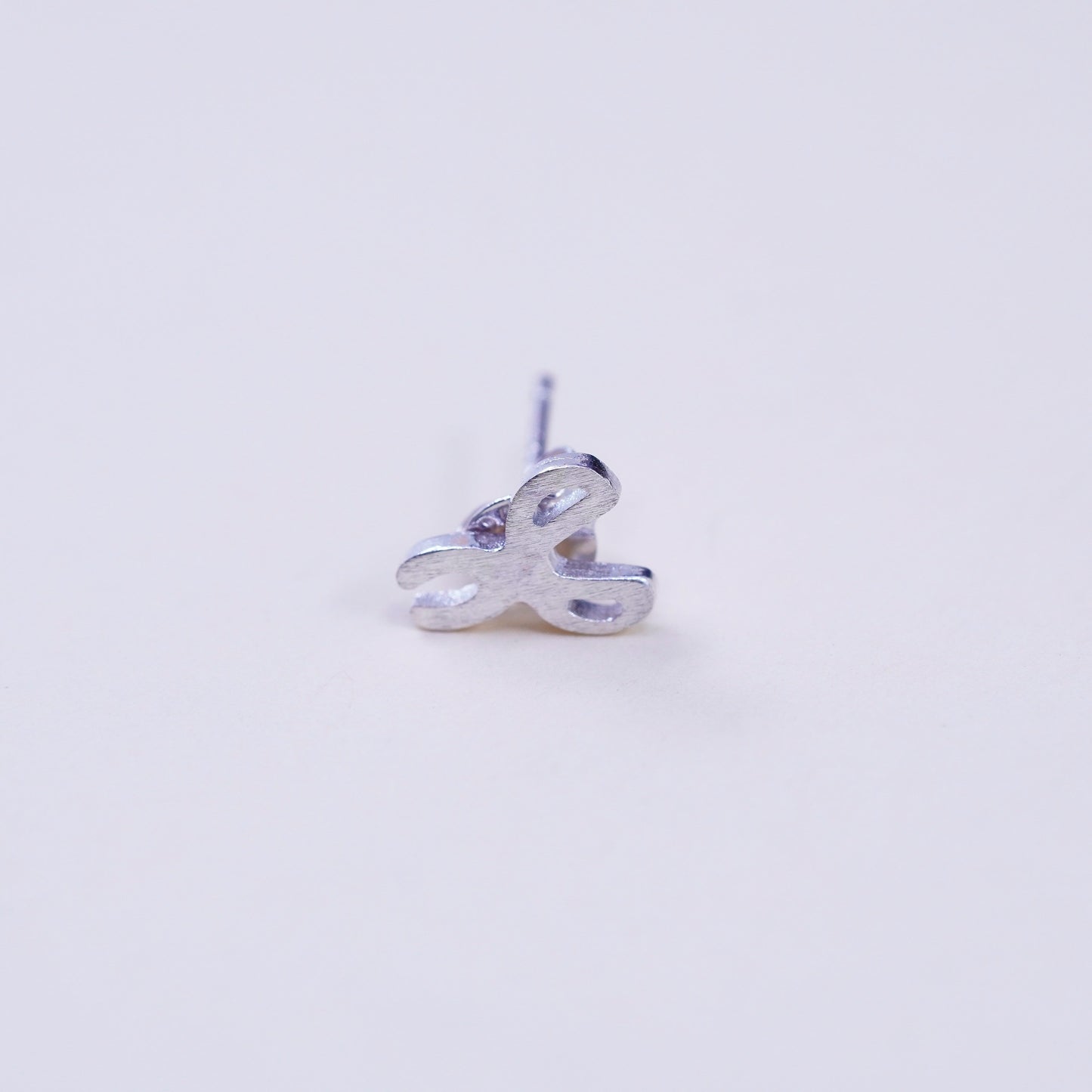 Vintage Sterling silver handmade earrings, 925 scissor comb studs