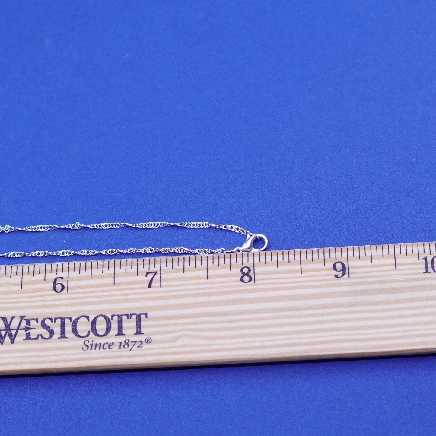 16”, vintage Sterling silver necklace, 925 Singapore rope chain