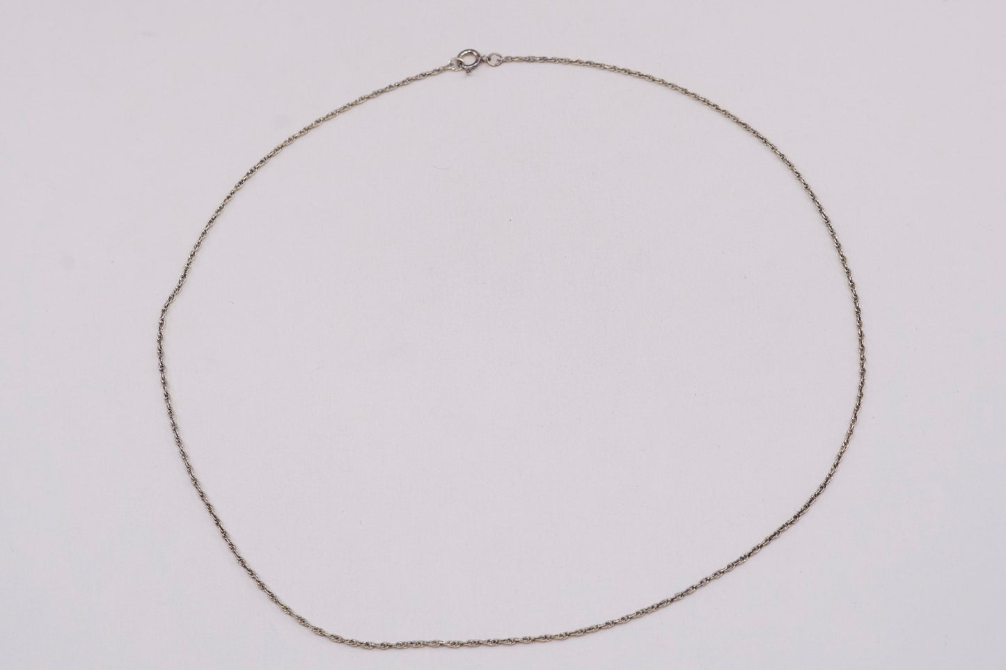 18”, 1mm, vermeil Gold over sterling 925 silver Singapore rope chain, necklace