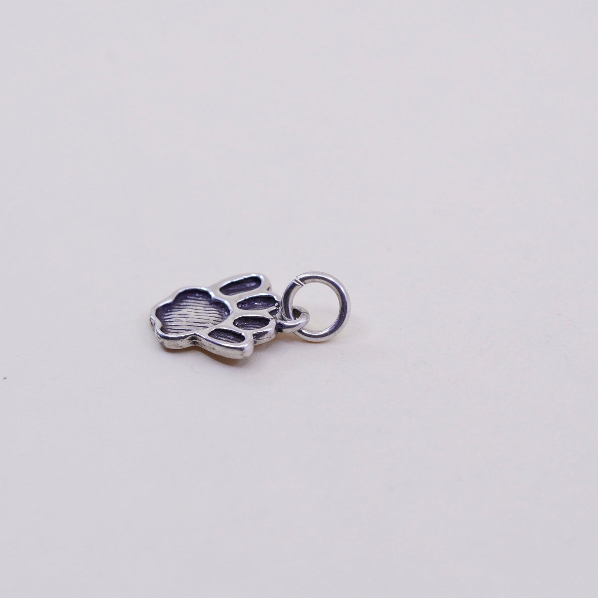 Vintage sterling silver charm, 925 handmade dog cat animal paw