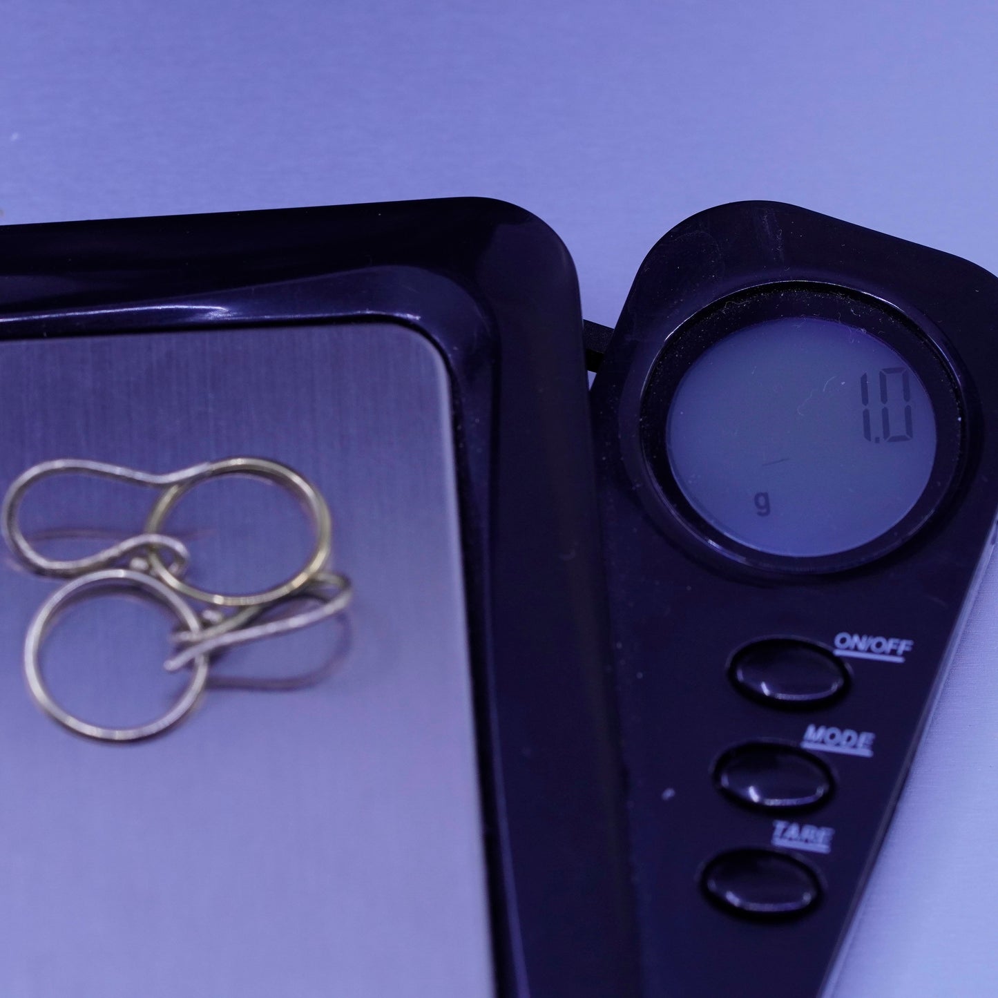 Vintage vermeil gold filled Sterling 925 silver infinity circle earrings