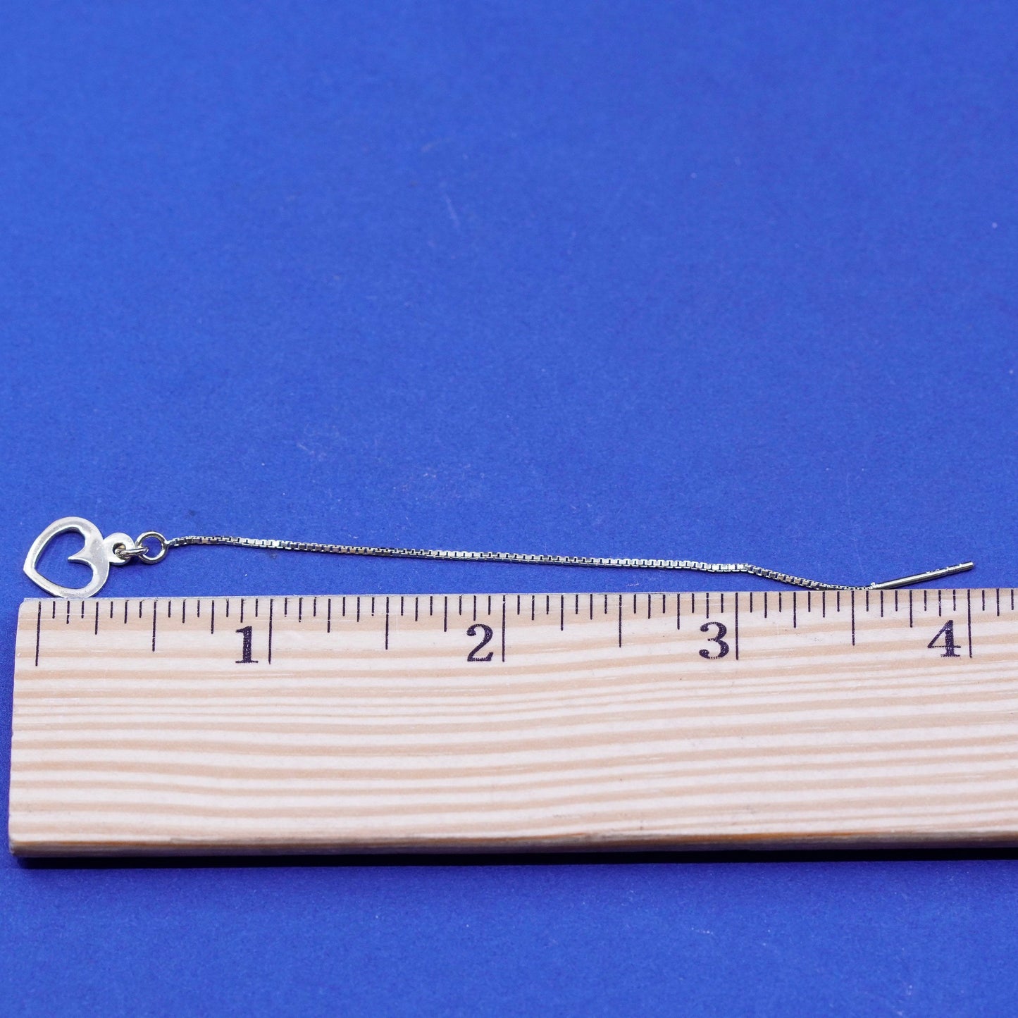 Vintage vermeil gold filled Sterling 935 silver handmade long earrings heart