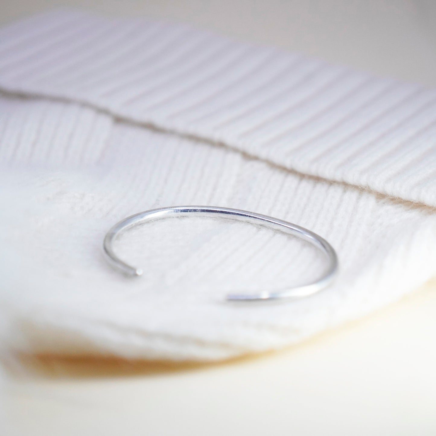 6.5”, vintage Sterling silver handmade bangle, taxco 925 cable cuff bracelet