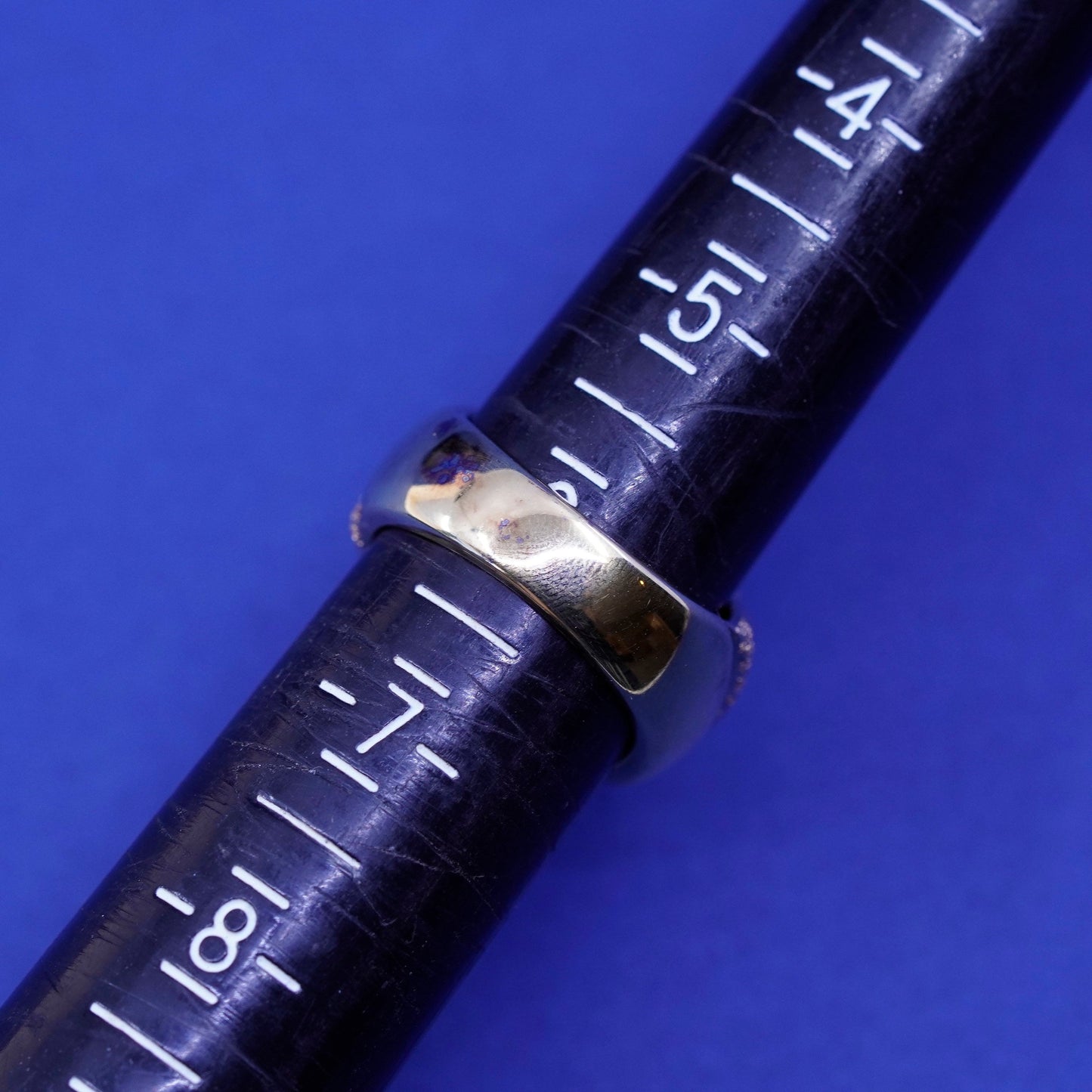 Size 6, Itaor Italy vermeil gold sterling silver handmade ring, glittering band