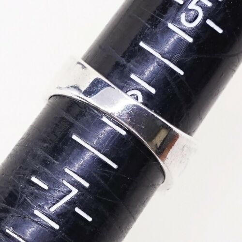 Sz 6, Vtg Sterling Silver Handmade Ring, 925 Silver Band marcasite details