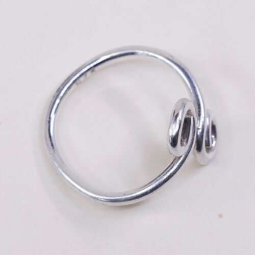 Size Adjustable, Sterling Silver Handmade Ring, 925 swirl Band, Stamped 925
