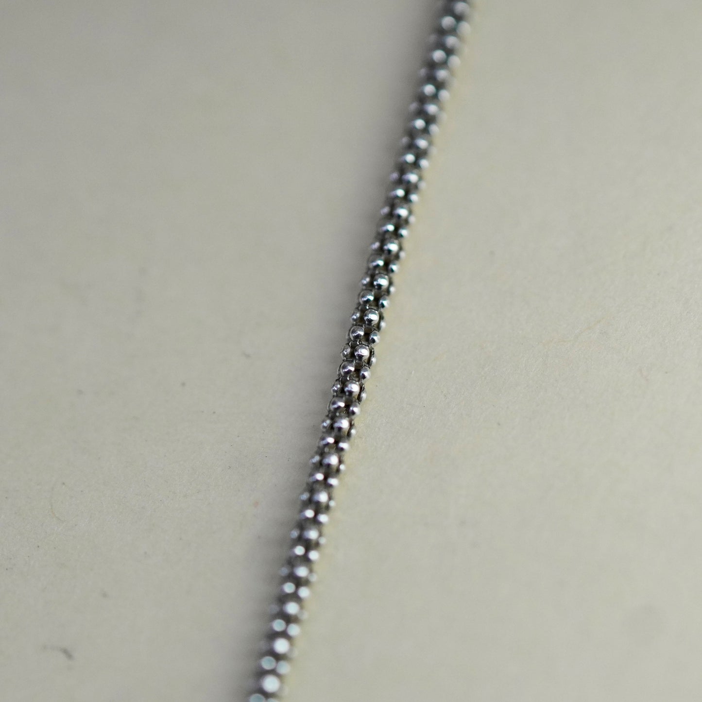18” 1mm, sterling silver handmade necklace, 925 silver popcorn chain