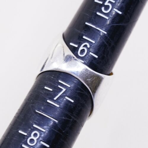 Sz 6.5, Vtg Sterling Silver handmade Ring, 925 Cocktail Ring W/ Teardrop citrine