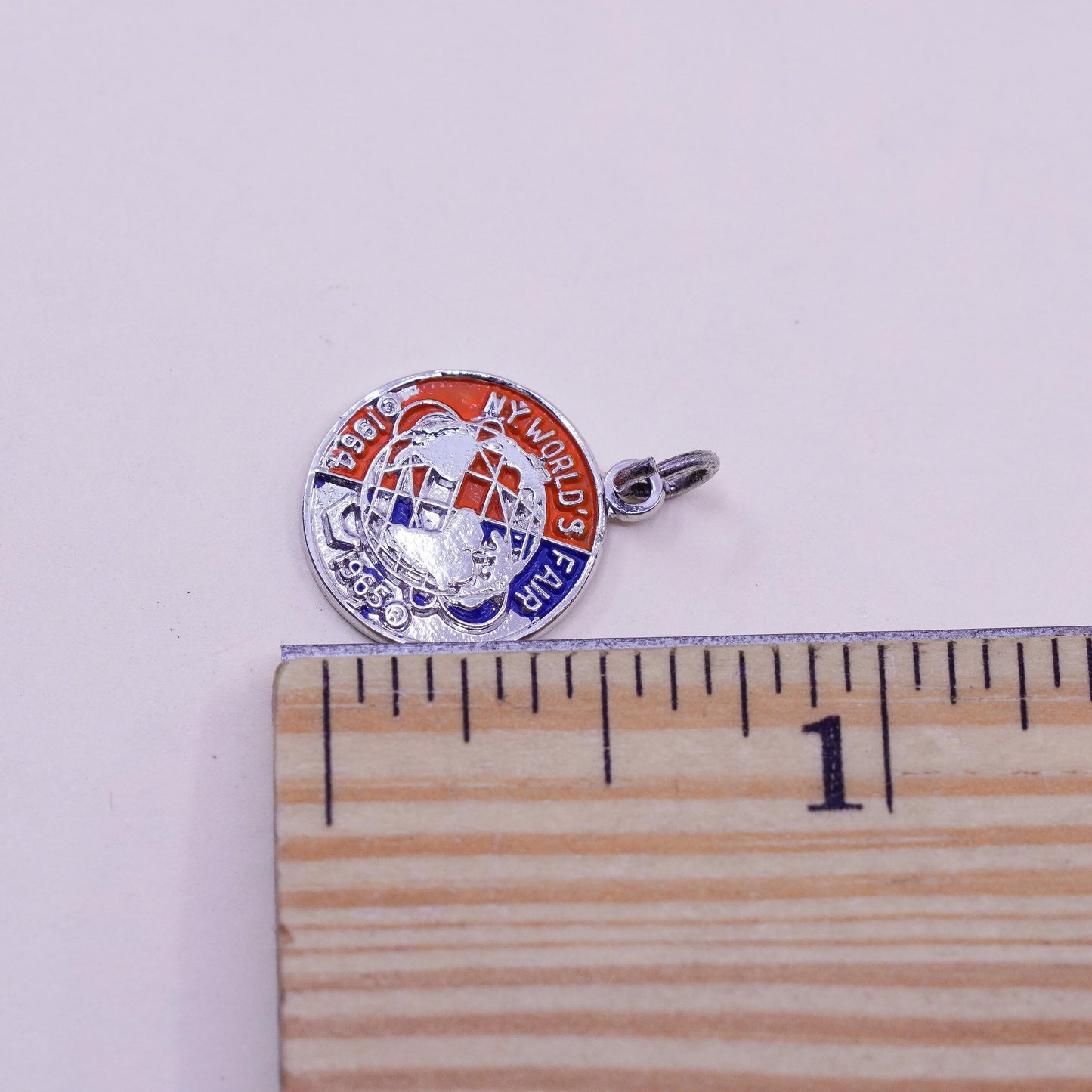 Vintage Sterling 925 silver handmade pendant my world fair charm