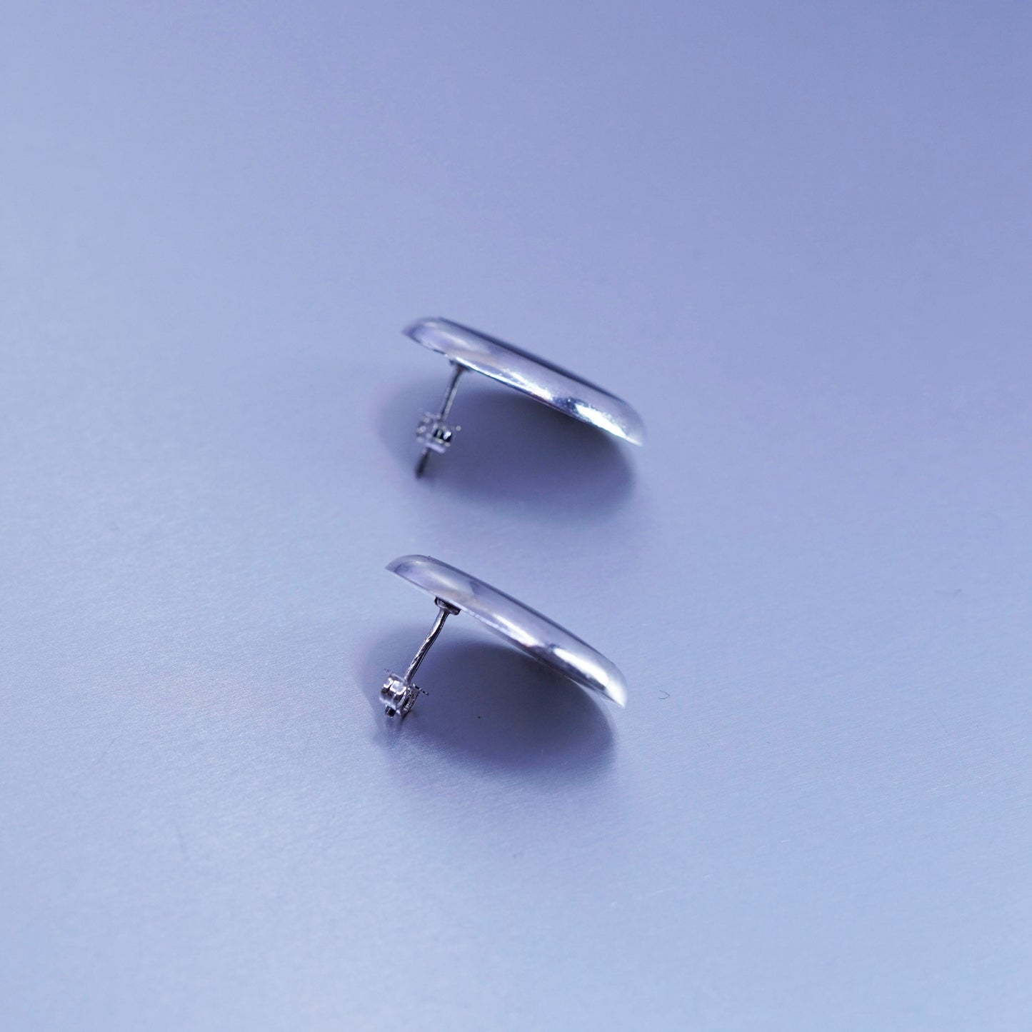 Vintage Sterling 925 silver handmade black onyx earrings, studs