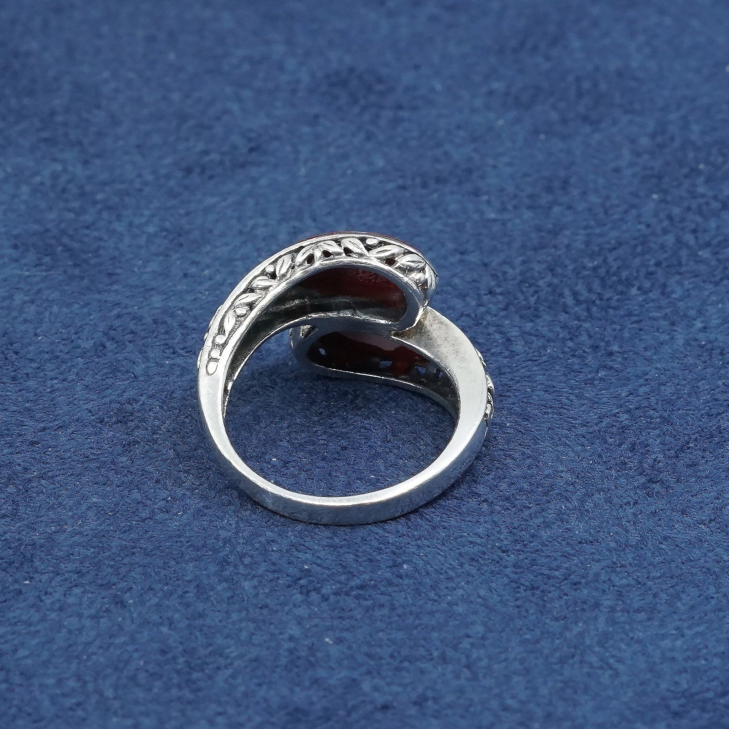 Size 7, vtg Sterling 925 silver ring, Native American, southwestern, w/ jasper