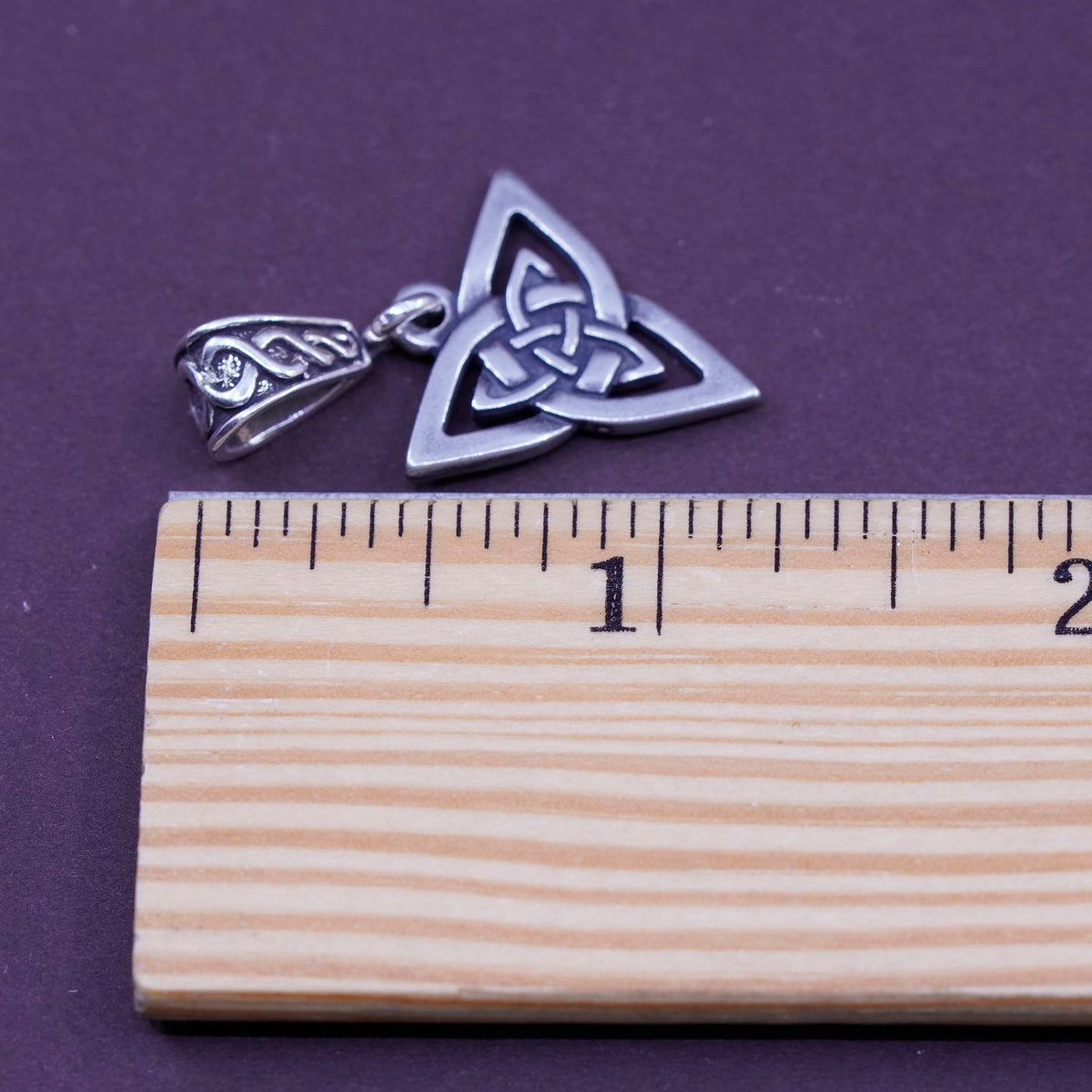 Vintage Sterling silver handmade pendant, 925 irish Celtic knot