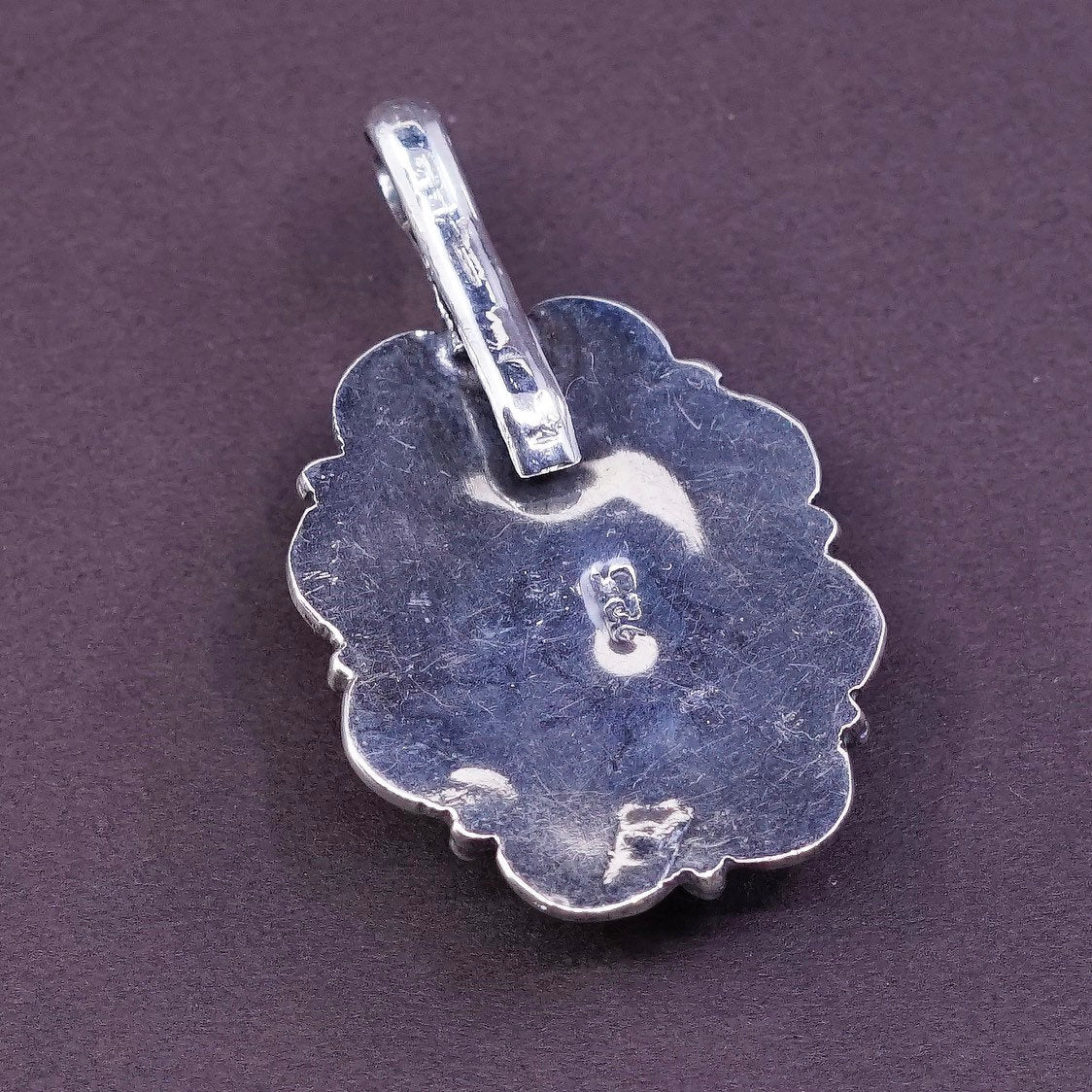 VTG Native American Sterling silver pendant, Navajo jewelry, 925 w/ turquoise