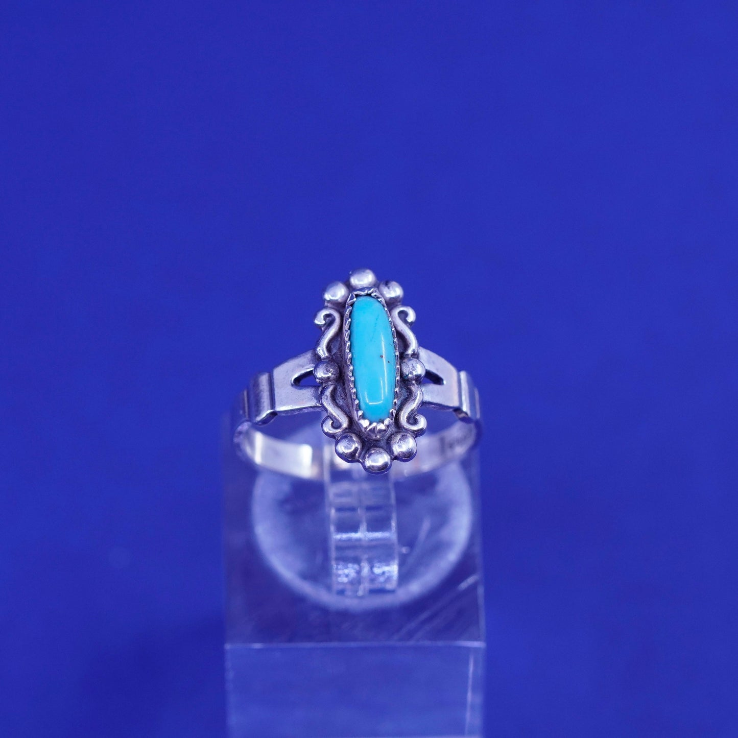 Size 5.25, bell trading post Sterling 925 silver ring Native American turquoise