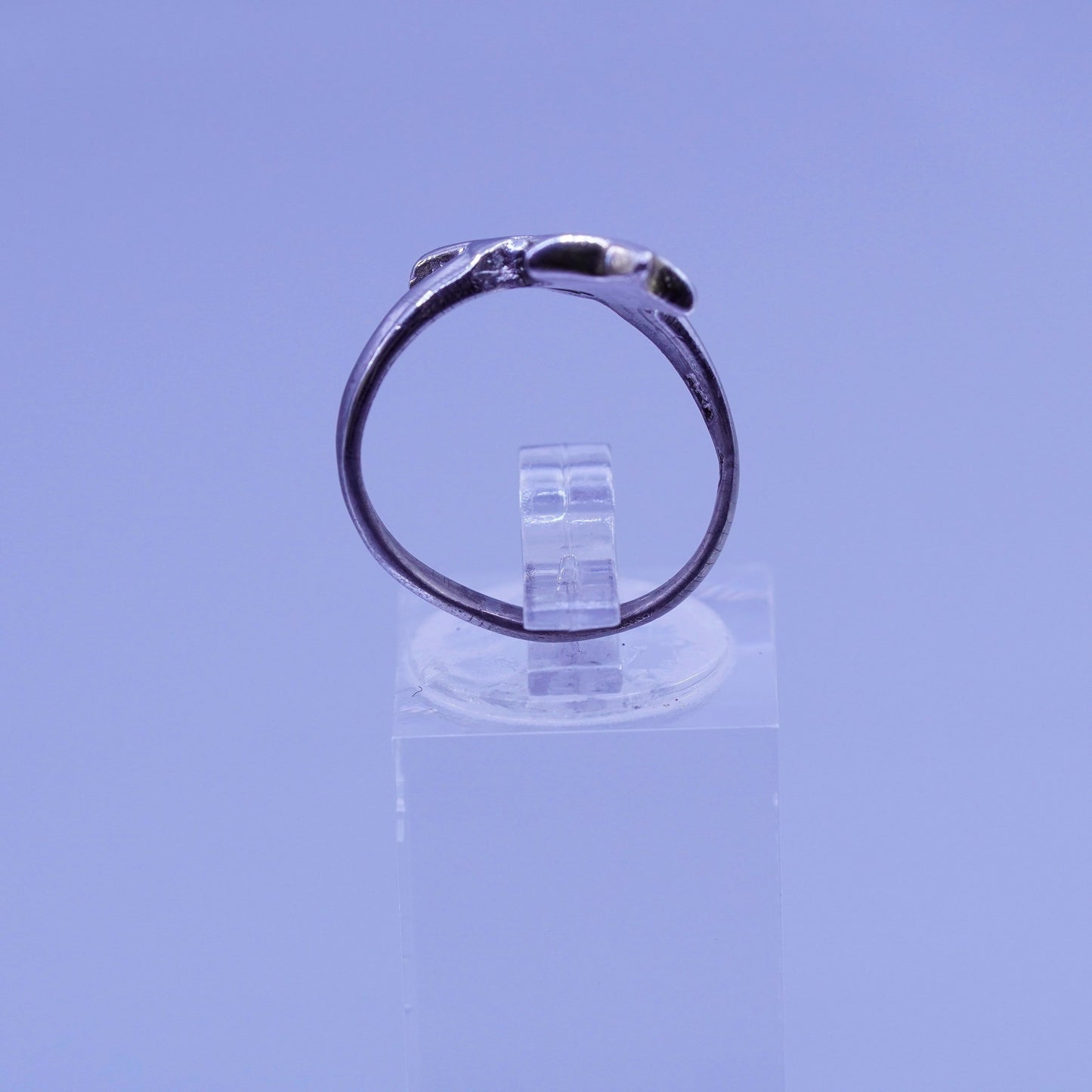 Size 5, vintage Sterling 925 silver handmade ring, star band