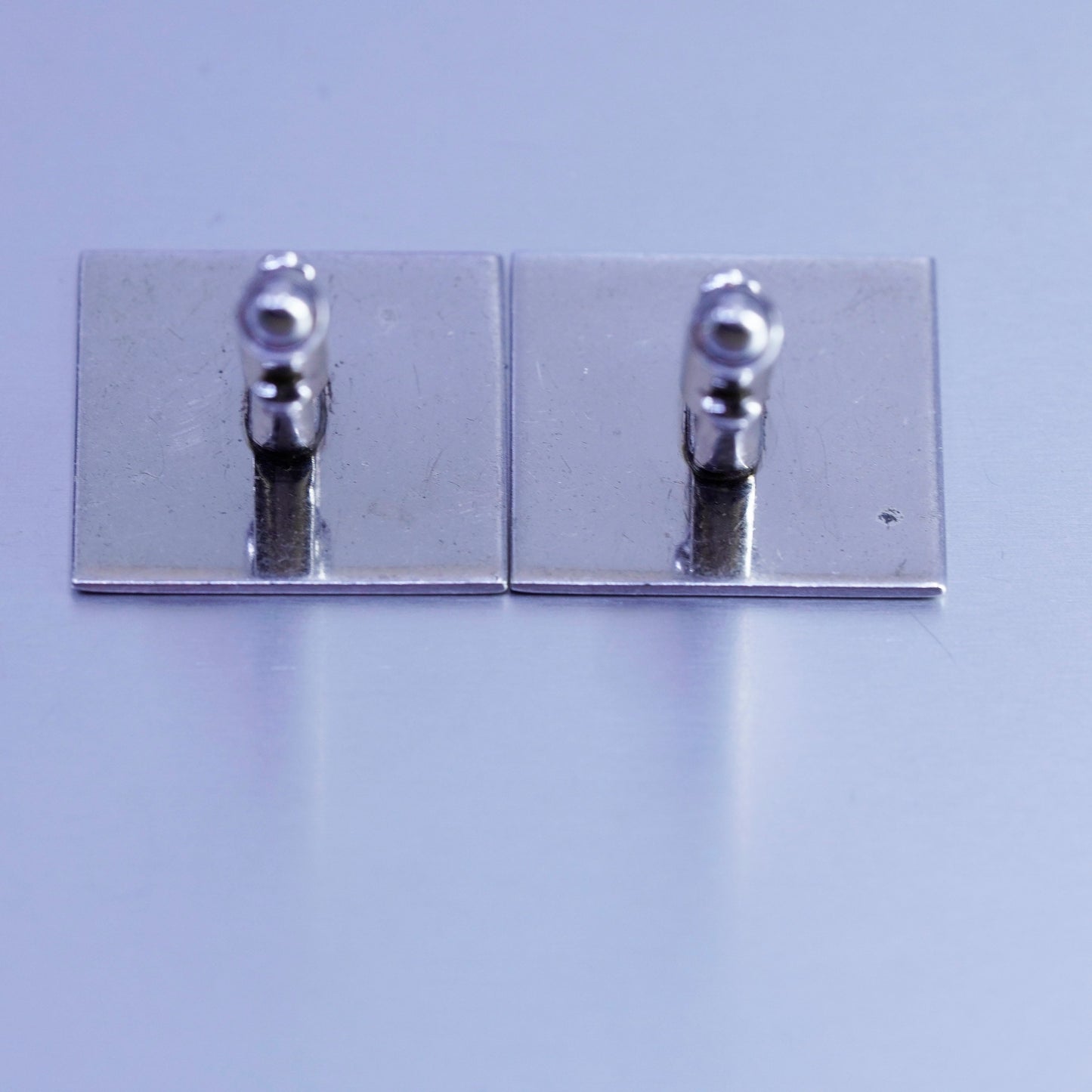 Vintage modern simple sterling silver cuff link, 925 cufflink
