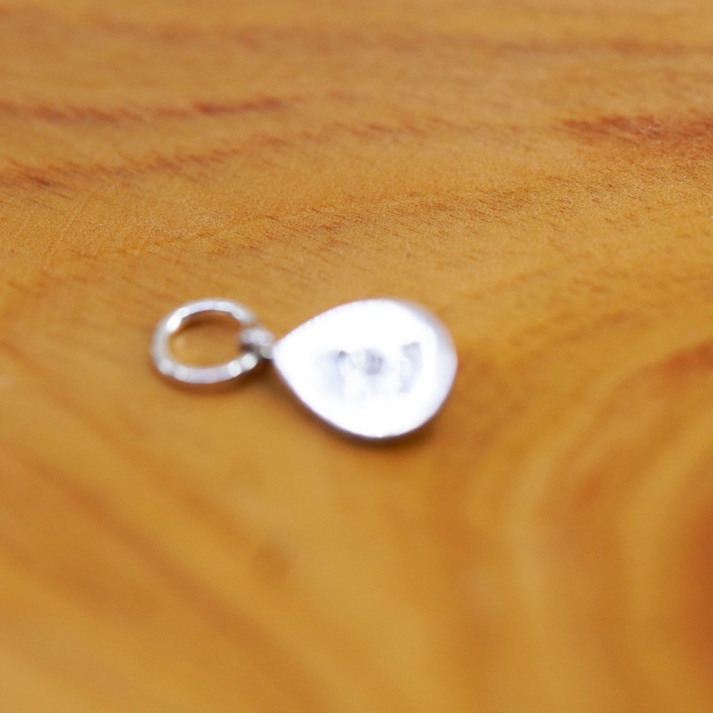 Vintage Sterling silver handmade charm, Mexico 925 teardrop pendant