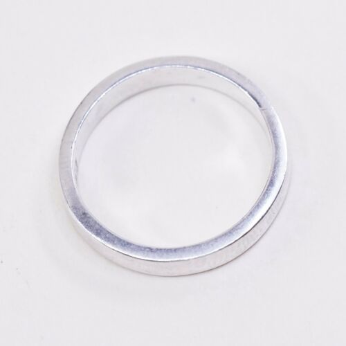 Size 7, Vtg Kariher Sterling Silver Handmade Ring 925 Silver Wedding Band