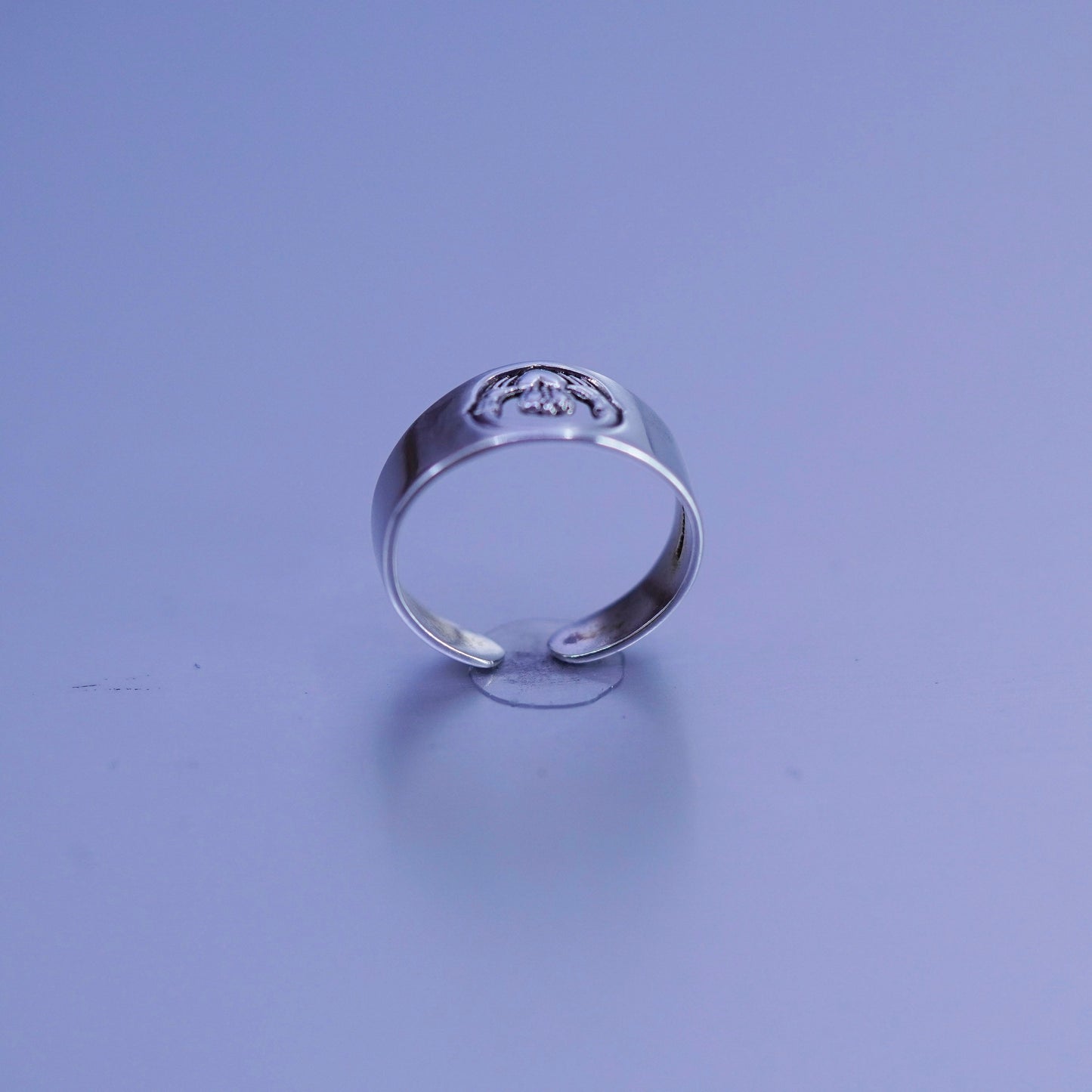 Size 3.5, Irish Claddagh friendship Sterling 925 silver ring, hand heart band